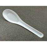 5" Chinese Spoon - 5" Spoon - White ( 2400pcs ) Fat Boy Disposable Plastic Cutlery - Sudu Pendek Kotak Nasi 5 " - white - Image 3
