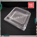 OPS-L300 BENXON 6½" Square Cake Tray with Lock [ 50pcs± ] Bakery Disposable Plastic