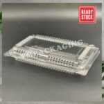 OPS - L03H - BENXON Plastic Tray with Lock [ 50pcs± ] Bakery Disposable Plastic Clear Food Box - Bekas Makanan - L 03 H