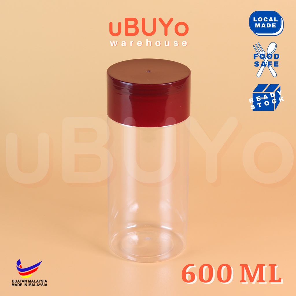 sg-11134201-7rbng-lmfvj3cy2t6zef BALANG KUIH/BALANG KUEH/BALANG RAYA PLASTIK (300m, 400ml, 500ml, 600ml) + Stopper Bekas Rempah ChocoJar - BP0508 PINK,NO STOPPER - Image 27