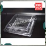 BENXON BX-123 (200pcs) 8.5" Square Cake Tray / Plastic Tray / Bakery Disposable Plastic Clear Food Box / Bekas Makanan