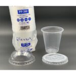 BENXON 12oz / 16oz PP Cup with "Flat Lid" [ 100sets ] PP360 / PP500 - Disposable Plastic Cup - 12 / 16 oz - 22oz -  Flat Lid - Image 3