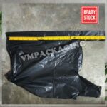 VM - Quality Black Singlet Bag - Thick Handle Bag / Beg Plastik Tebal / T-Shirt Bag Hitam - 250gm± - 12" x 15" - 250gm± - Image 2