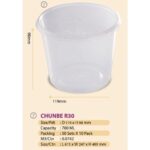 VM - CHUNBE CB WARE R30 (10 X 50set)30 Round Microwave Container / Food Container With Lid 30 oz - Image 2
