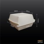 [Bundle] 50pcs Paper Burger Box / Pancake Box / Tart Box / Kuih Muih / Sandwich Box / Cake Box - 50'sBrown Burger Box - Image 8