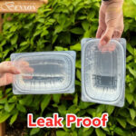 Benxon RT-750 RT-1000 Rectangular Container & Lid ( 50sets± ) Disposable Plastic PP Food Bento Lunch Box RT 500 650 750 - RT-1000 Black - Image 2