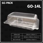 GO-14L OPS Plastic Tray with Lock (BULK 1,000pcs±)Bakery Disposable Clear TRAY / BENXON OPS H14L - Image 2