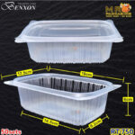 Benxon RT-750 RT-1000 Rectangular Container & Lid ( 50sets± ) Disposable Plastic PP Food Bento Lunch Box RT 500 650 750 - RT-1000 Black - Image 10