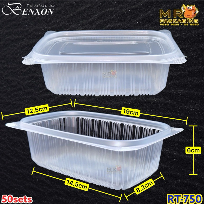 sg-11134201-7rdvv-md7k28fijtvd10 Benxon RT-750 RT-1000 Rectangular Container & Lid ( 50sets± ) Disposable Plastic PP Food Bento Lunch Box RT 500 650 750 - RT-1000 Black - Image 10