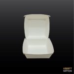 [Bundle] 50pcs Paper Burger Box / Pancake Box / Tart Box / Kuih Muih / Sandwich Box / Cake Box - 50'sBrown Burger Box - Image 2