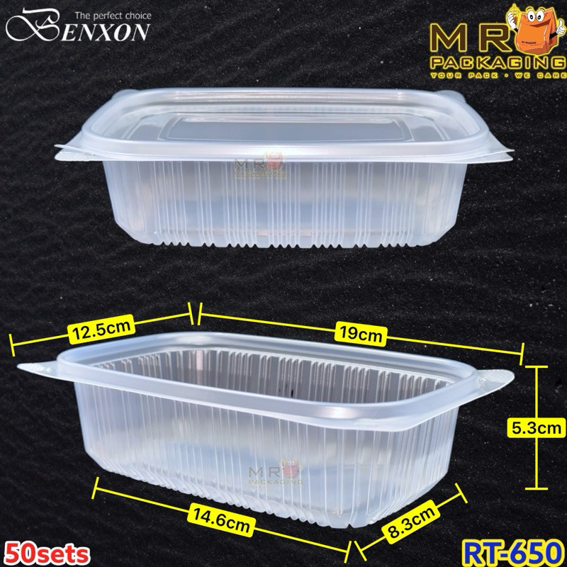 sg-11134201-7rdwl-md7k29eh4m9j30 Benxon RT-750 RT-1000 Rectangular Container & Lid ( 50sets± ) Disposable Plastic PP Food Bento Lunch Box RT 500 650 750 - RT-1000 Black - Image 13