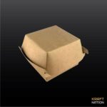 [Bundle] 50pcs Paper Burger Box / Pancake Box / Tart Box / Kuih Muih / Sandwich Box / Cake Box - 50'sBrown Burger Box - Image 9