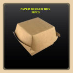 [Bundle] 50pcs Paper Burger Box / Pancake Box / Tart Box / Kuih Muih / Sandwich Box / Cake Box - 50'sBrown Burger Box
