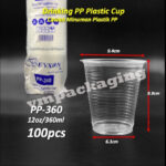 Benxon PP360/PP500 Drinking PP Cup Transparent 100pcsX20Pkt - 1Ctn Cawan Minumam Plastik PP - PP500 Cup Only-1CTN - Image 3