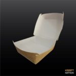 [Bundle] 50pcs Paper Burger Box / Pancake Box / Tart Box / Kuih Muih / Sandwich Box / Cake Box - 50'sBrown Burger Box - Image 7