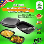 BENXON BX-289 Medium Catering Platter with Lid | PP Plastic Tray | Bekas Plastik Hidangan