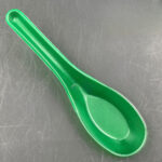 Chinese Spoon - 5" Spoon - Green White Black Purple Red Yellow -  Disposable Plastic Cutlery - Sudu Pendek Kotak Nasi - white - Image 9