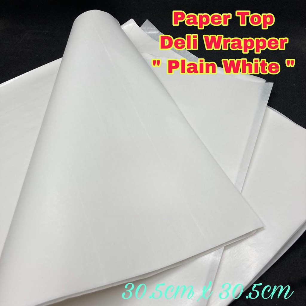 sg-11134201-7rdyf-md7gcj8c310m49 100PCS ( PLAIN ) WHITE PAPER BURGER / WHITE SANDWICH WRAPPER / DELI WRAPPER / CUSTOMIZE BURGER WRAPPER PAPER - Plain Paper Wrap - Image 2