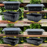 Benxon RT-750 RT-1000 Rectangular Container & Lid ( 50sets± ) Disposable Plastic PP Food Bento Lunch Box RT 500 650 750 - RT-1000 Black - Image 8