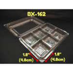 6 cavity Mooncake tray Kuih Container BX162 / Disposable Plastic Clear Bakery Container / BX 162 / Bekas Kuih (50pcs±) - Image 3