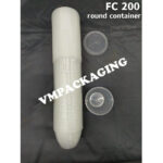 [ 1 KOTAK -1000sets] FC200 (200ml) - Round PP Container, Microwave Safe PP Container with Lid, Felton Round PP Containe - Image 2