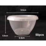 [ 1 KOTAK -1000sets] FC200 (200ml) - Round PP Container, Microwave Safe PP Container with Lid, Felton Round PP Containe - Image 3