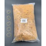 Virgin Rubber Band packed 500gm [ Green / Yellow ] 1½" / 1" - Mahakit Diamond Gelang Getah - 1" - Yellow